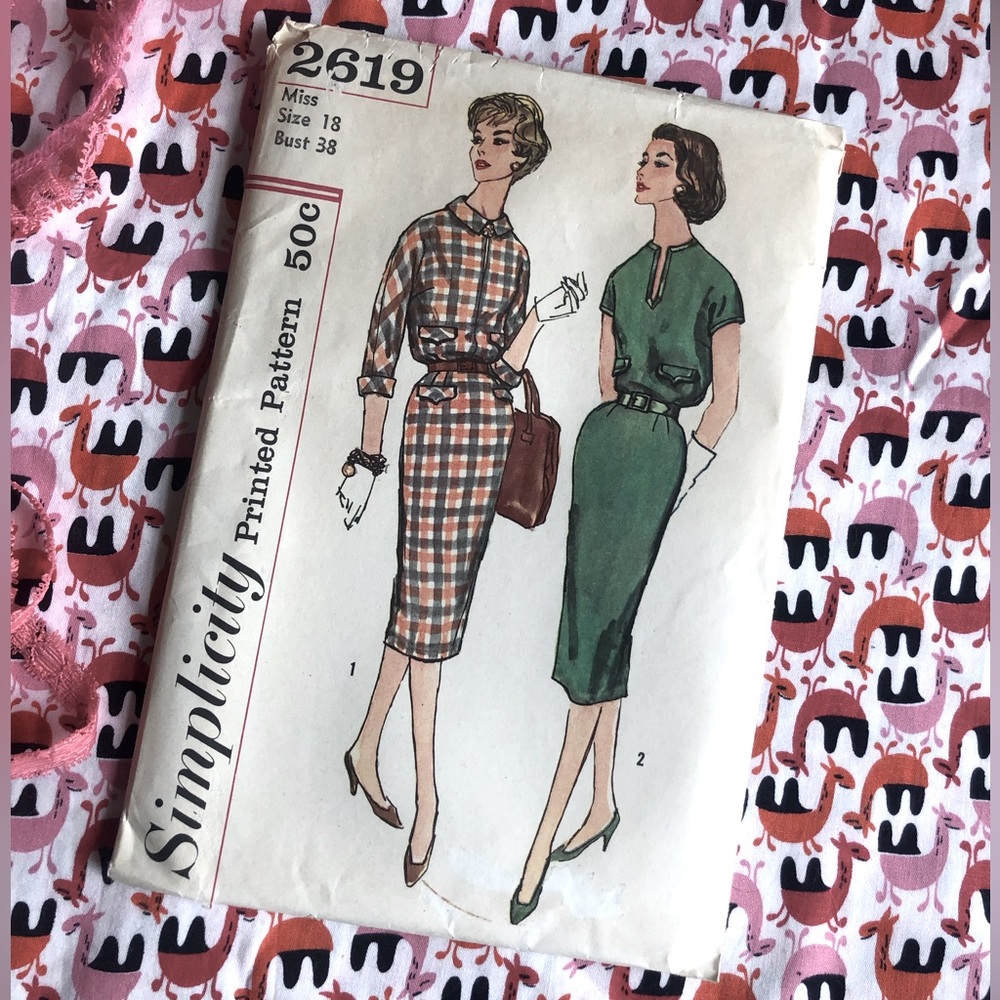 1960’s Simplicity 2619 sewing pattern size 18